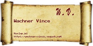 Wachner Vince névjegykártya